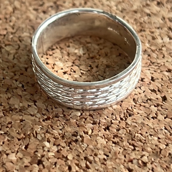 Vintage Estate Sale Men’s Triple Rope Cable Twist 925 Silver Band Ring - Picture 14 of 16